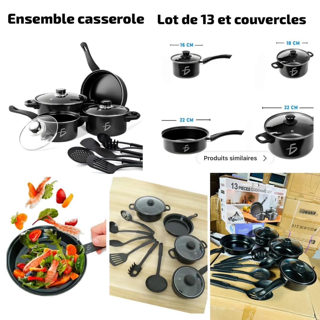 ENSEMBLE CASSEROLE 13 PIECES
