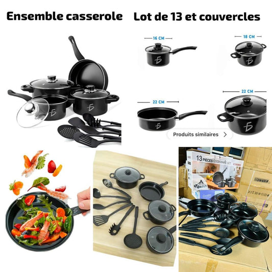 ENSEMBLE CASSEROLE 13 PIECES