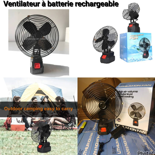 VENTILATEUR RECHARGEABLE AVEC DEUX BACTERIES